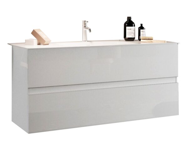 Vrijhangende wastafel START 101 cm breed met waskom