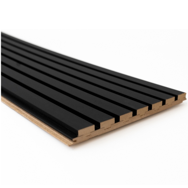 Wandpaneel Pedro 30x277 volledig mat zwart