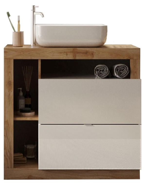Wastafelonderkast Hamburg 79 cm breed met waskom