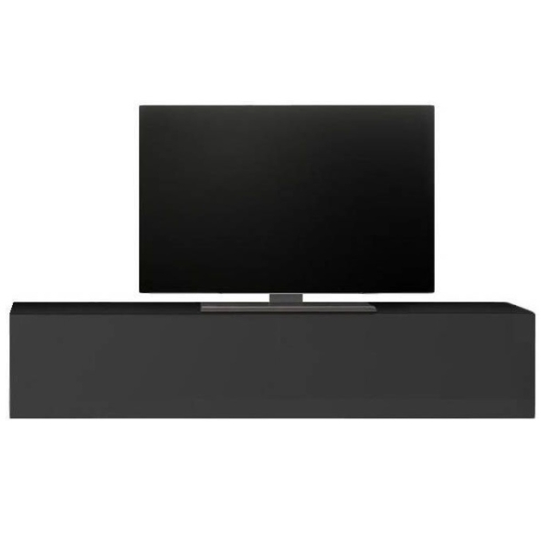 Zwevend Tv-meubel Tesla 138 cm breed hoogglans grijs