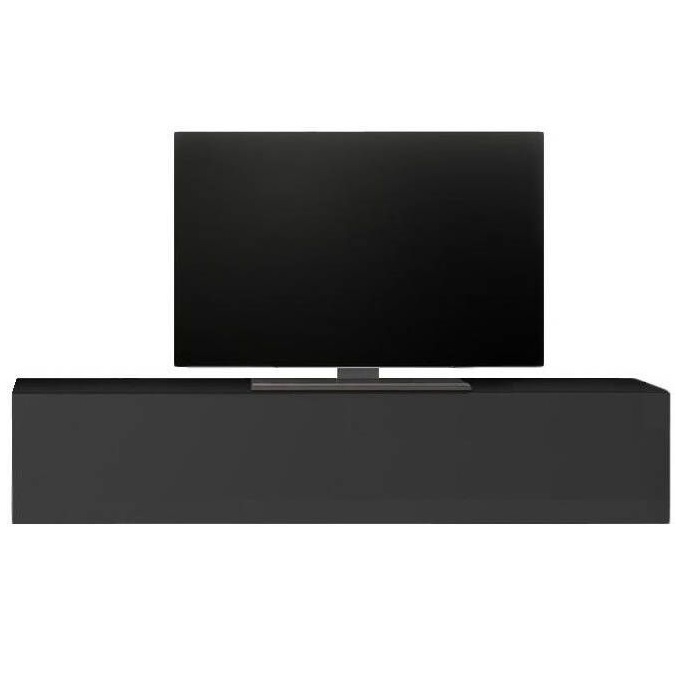 Zwevend Tv-meubel Tesla 138 cm breed hoogglans grijs