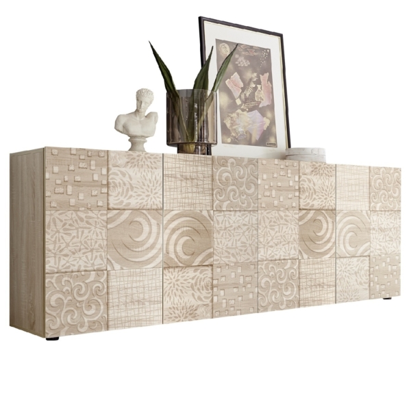 Dressoir Miro met 4 deuren 241 cm breed in sonoma eiken