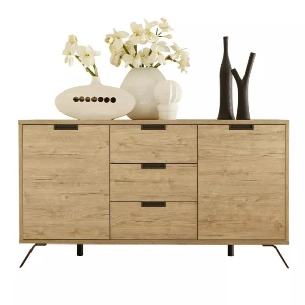 Dressoir Palma 156 cm breed 2D in sherwood oak