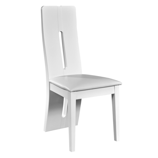 Eetkamerstoel Farah 102 cm hoog- Hoogglans Wit