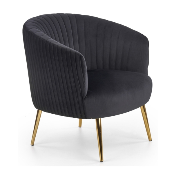 Fauteuil Crown in zwart