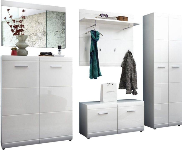 Halmeubelset Adana in hoogglans wit combi 5