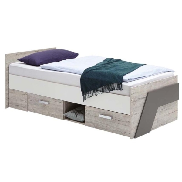 Eenpersoonsbed Nona 200 cm zand eiken