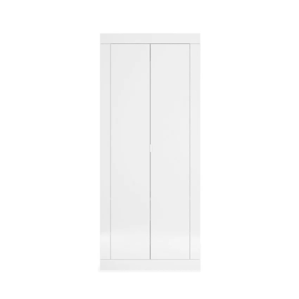 Kledingkast Basic 78x185 cm hoogglans wit