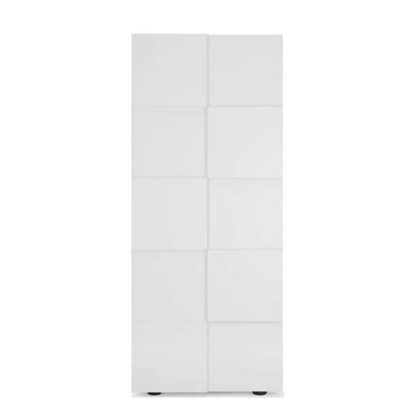 Kledingkast Dama 78x187 cm hoogglans wit