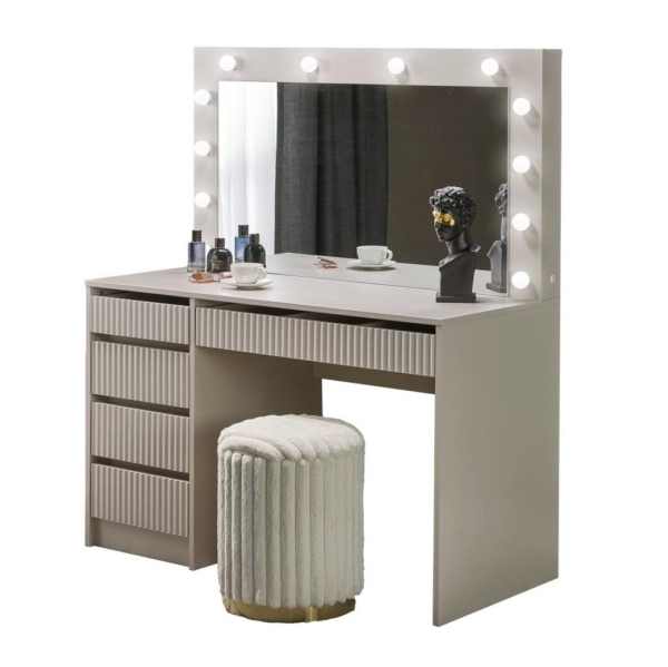 Kaptafel / Make-uptafel Charme Kashmir 120 cm breed met spiegel en led