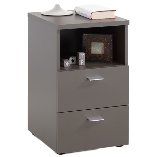 Nachtkastje Colima Small 62 cm hoog in lava grijs