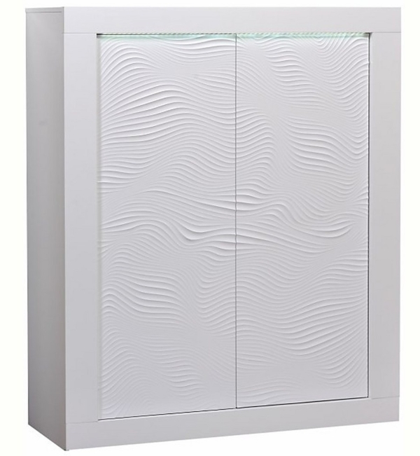 Opbergkast Karma 145 cm hoog - Hoogglans wit