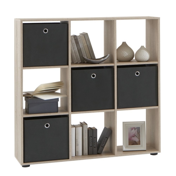 Vakkenkast Mega met 9 vakken eiken