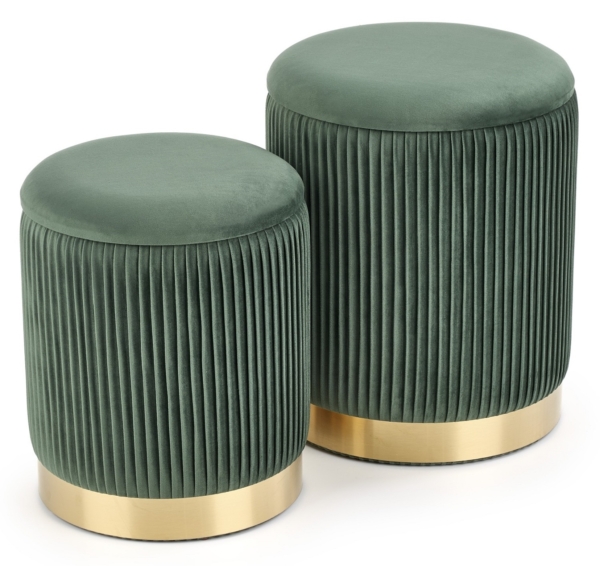 Poef set Monty in groen