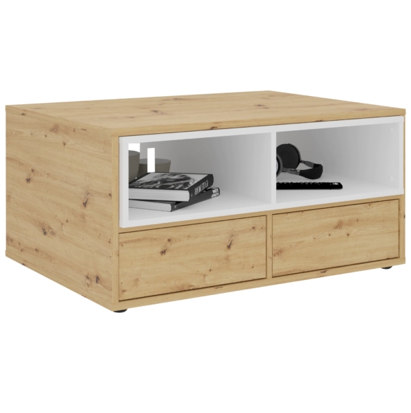 Salontafel Monza 2 Artisan eiken met wit