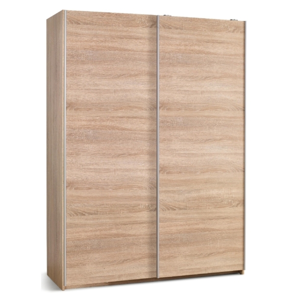 Schuifdeurkast Lima 153 cm breed in sonoma eiken