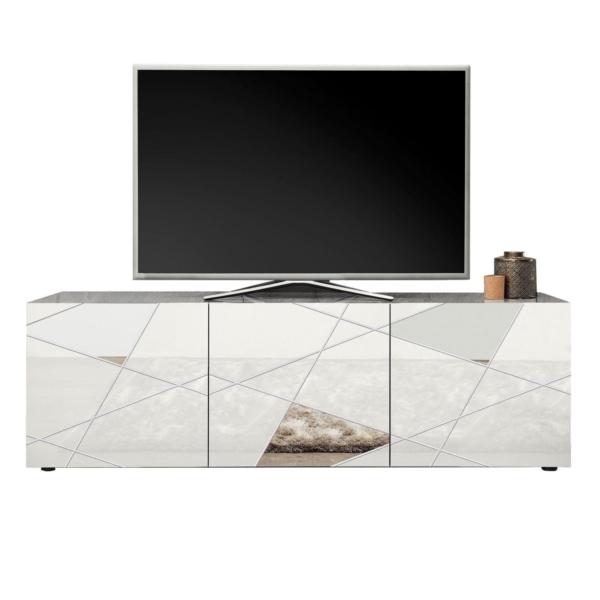 Tv-meubel Vittoria 181 cm breed hoogglans wit