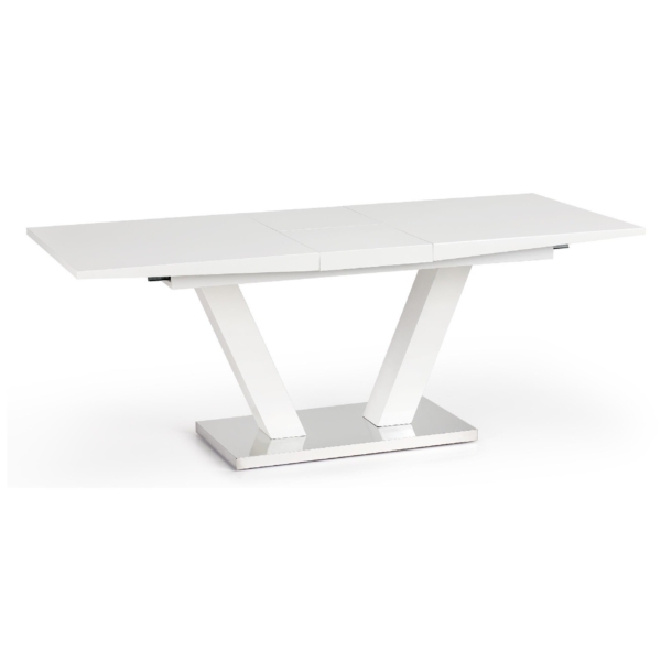 Uitschuifbare eettafel Vision 160 tot 200 cm breed in wit