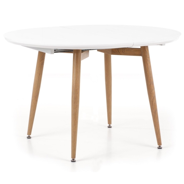 Uitschuifbare ronde eettafel Edward 120 tot 200 cm breed