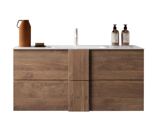 Vrijhangende wastafel JUPITER 101 cm breed met waskom