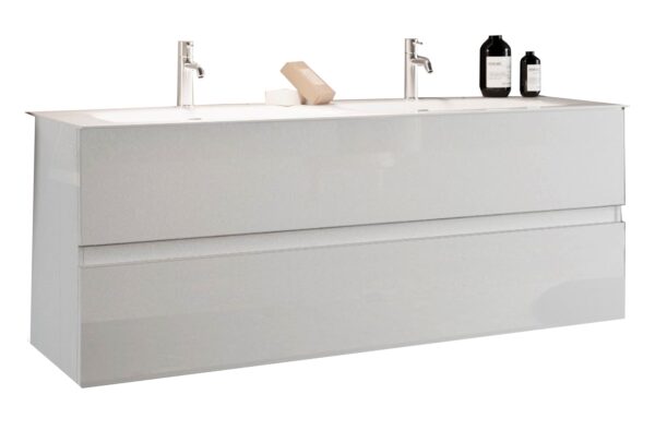 Vrijhangende wastafel START 122 cm breed met waskom