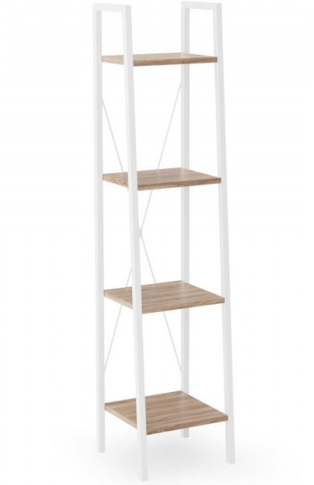 Wandrek Narvik 1 van 148 cm hoog wit met eiken