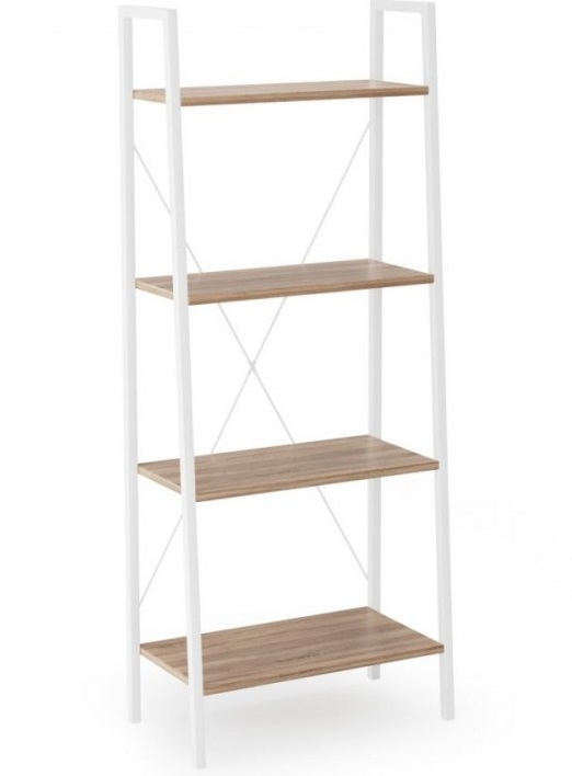 Wandrek Narvik 2 van 148 cm hoog wit met eiken