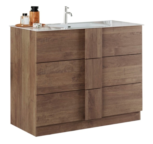 Wastafelonderkast JUPITER 101 cm breed met waskom