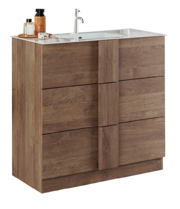 Wastafelonderkast JUPITER 82 cm breed met waskom