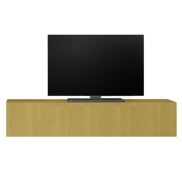 Zwevend Tv-meubel Tesla 138 cm breed in geel