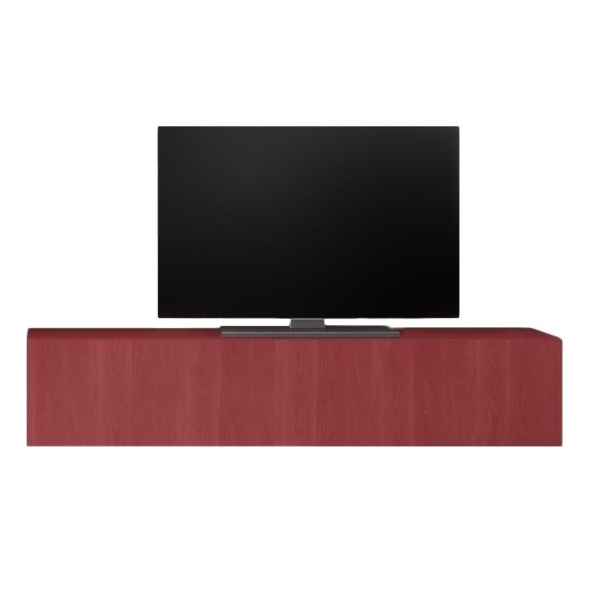 Zwevend Tv-meubel Tesla 138 cm breed in rood