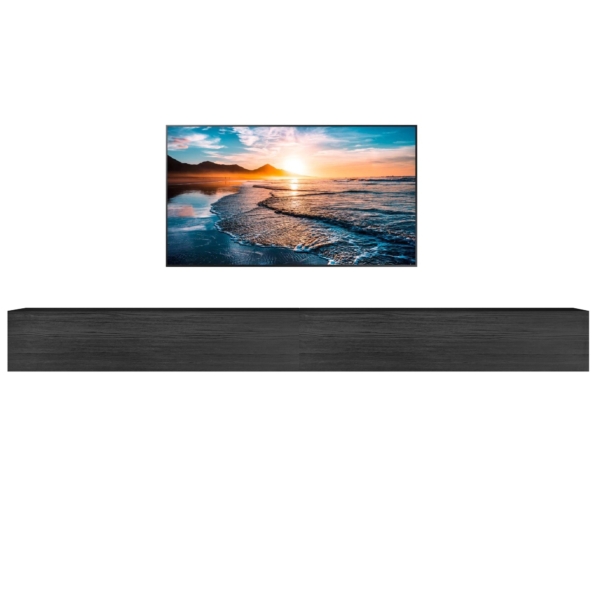 Zwevend Tv-meubel Tesla 276 cm breed burnt black